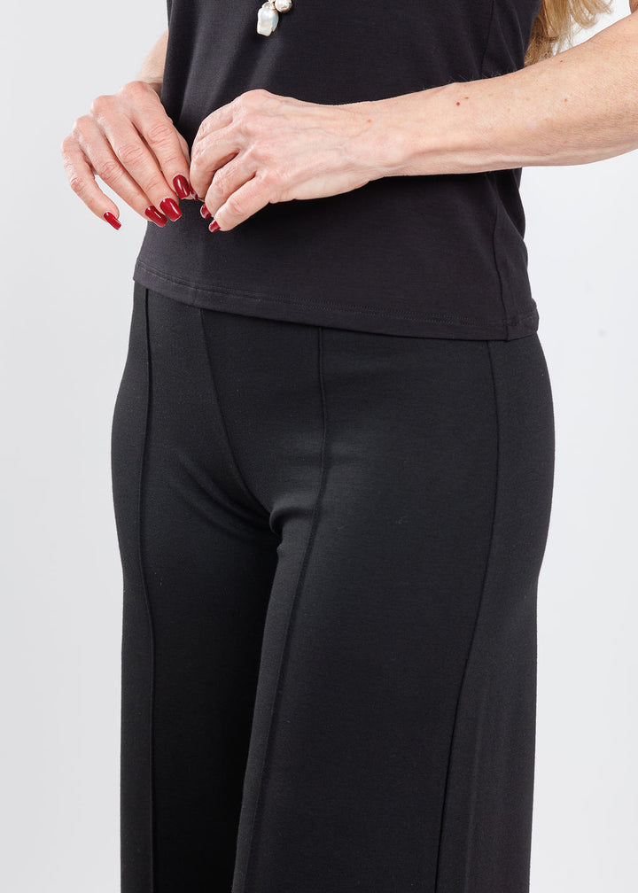 Ripley Rader Ponte Knit Wide Leg Pants in Black available at Barbara Katz