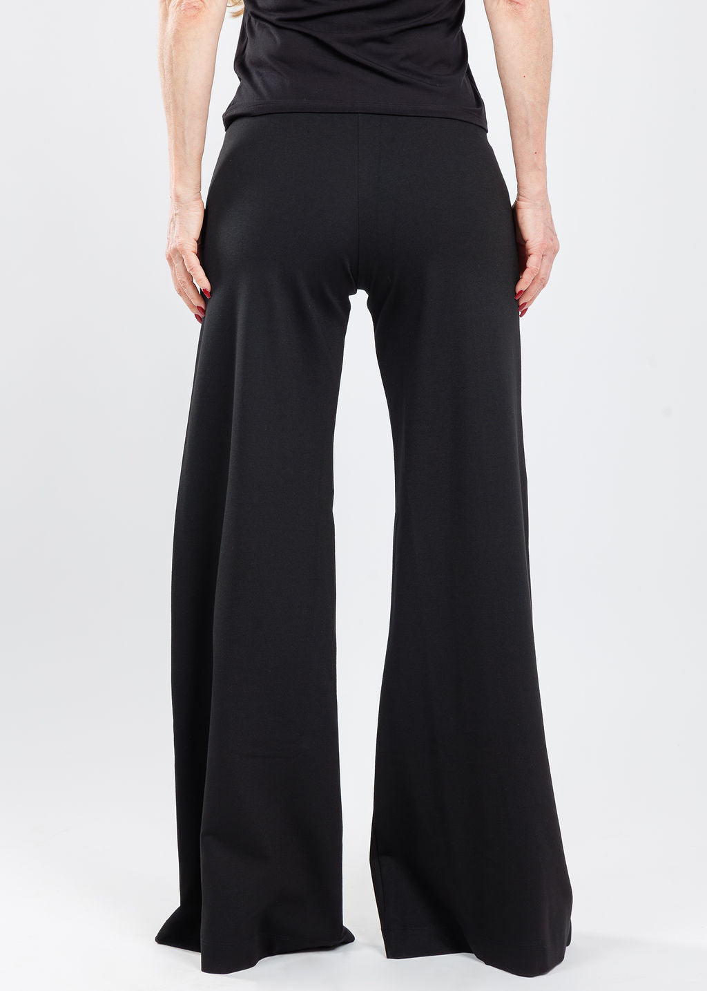 Ripley Rader Ponte Knit Wide Leg Pants in Black available at Barbara Katz
