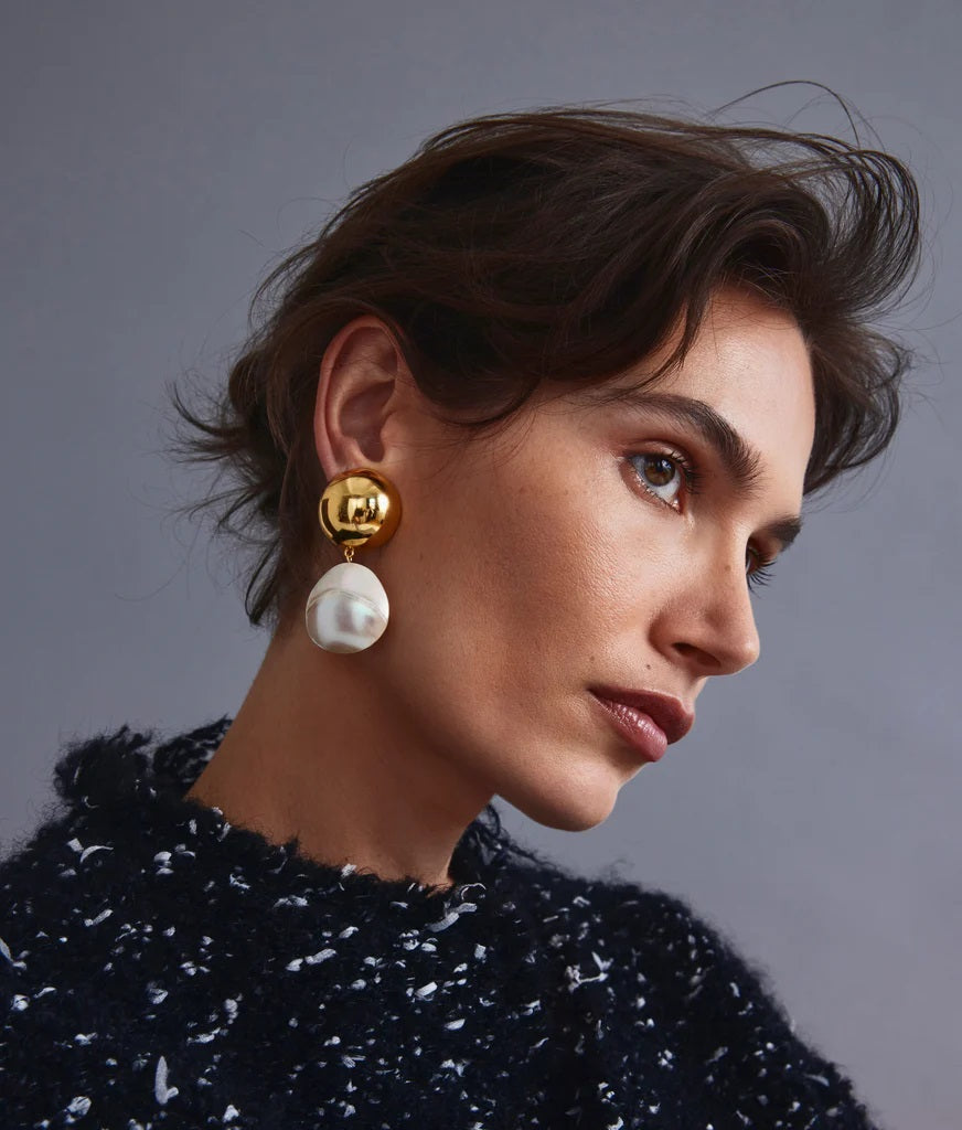 LIZZIE FORTUNATO Rodan Pearl Clip Earrings 