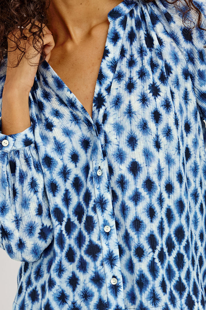 Rails Saint Top in Sapphire Shibori available at Barbara Katz