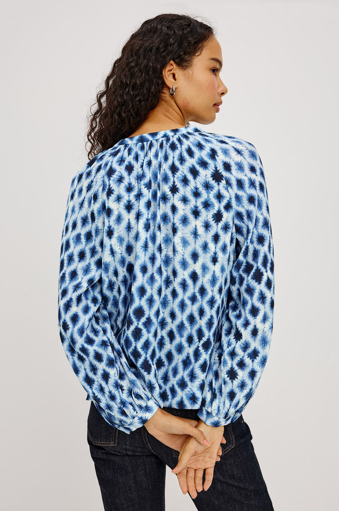 Rails Saint Top in Sapphire Shibori available at Barbara Katz