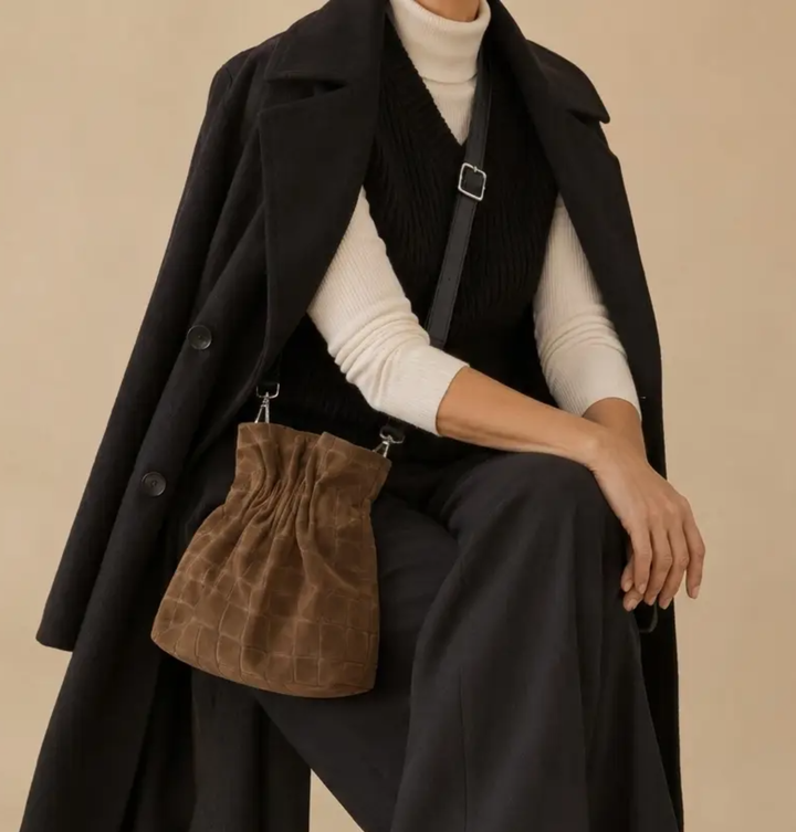 Daniella Lehavi Salina Mini Bag in Brown Croco available at Barbara Katz