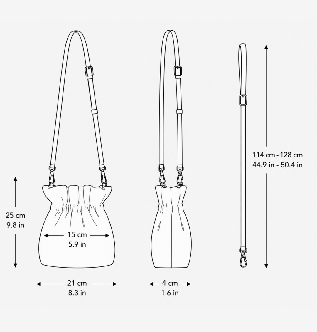 Daniella Lehavi Salina Mini Bag measurements
