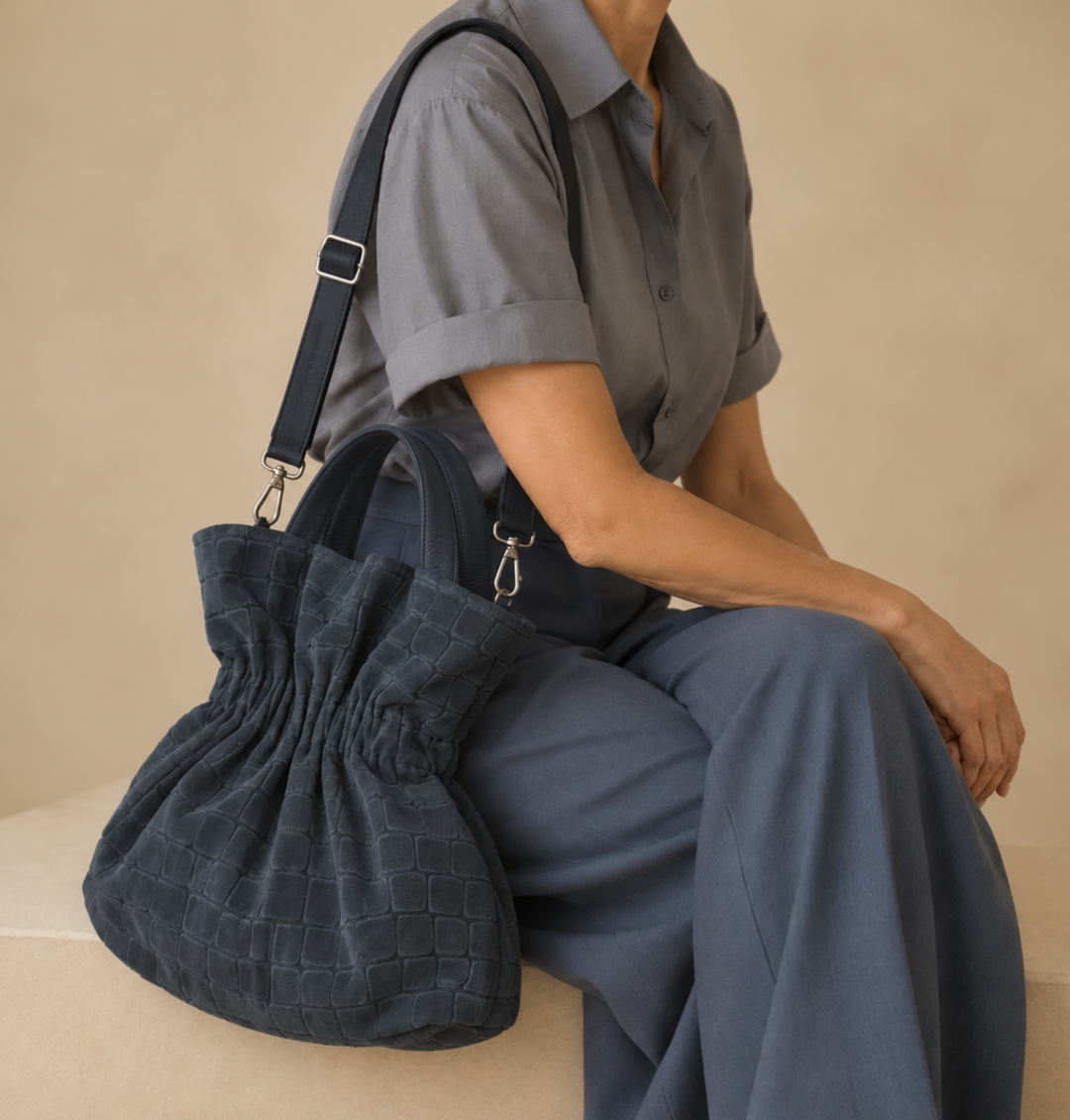 Daniella Lehavi Salina Shopper Bag in Teal Croco available at Barbara Katz