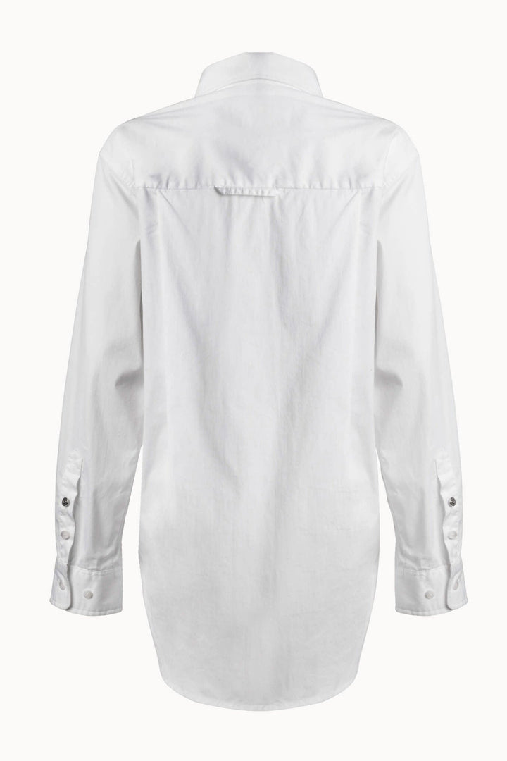Adroit Atelier Kean Boyfriend Solid Button Down Shirt in White available at Barbara Katz
