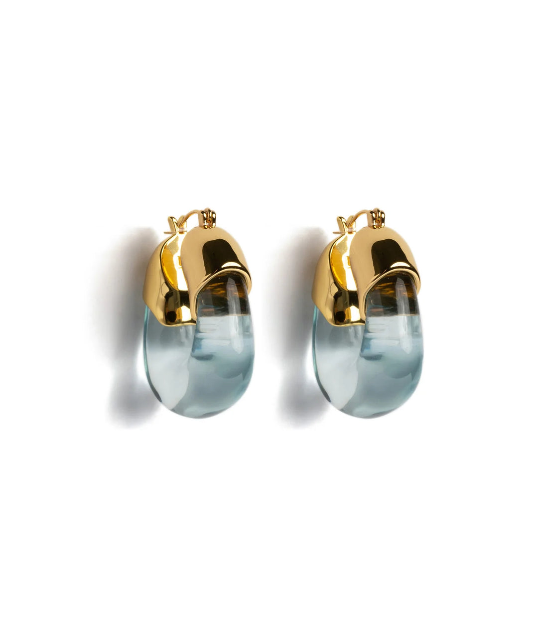 Lizzie Fortunato Organic Hoops in Aqua