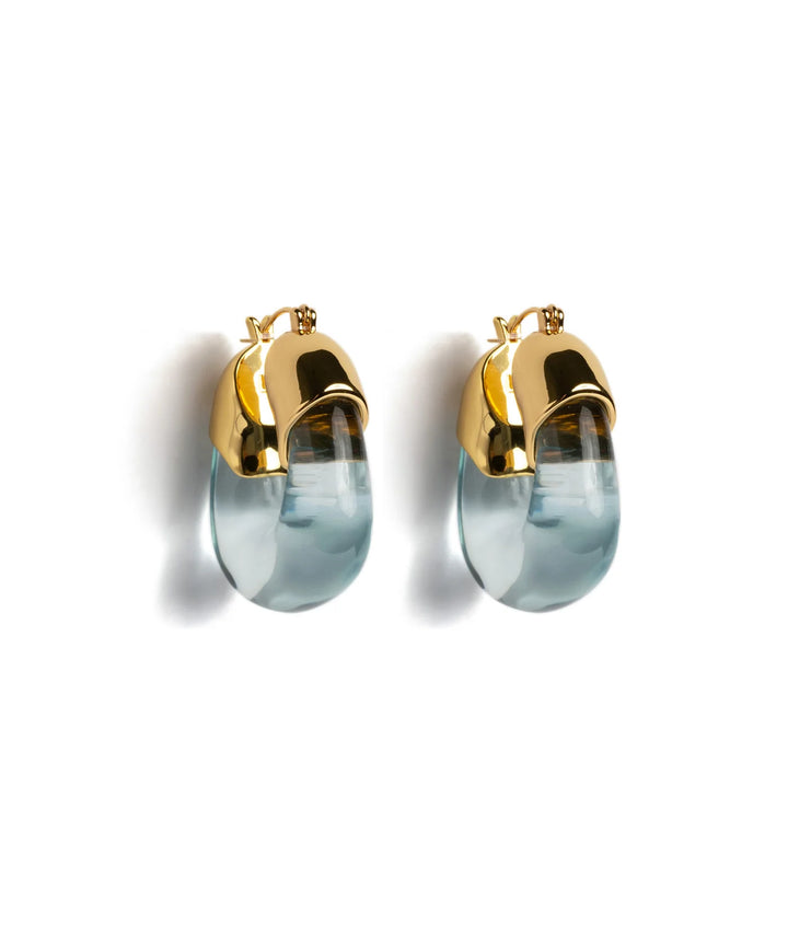 Lizzie Fortunato Organic Hoops in Aqua