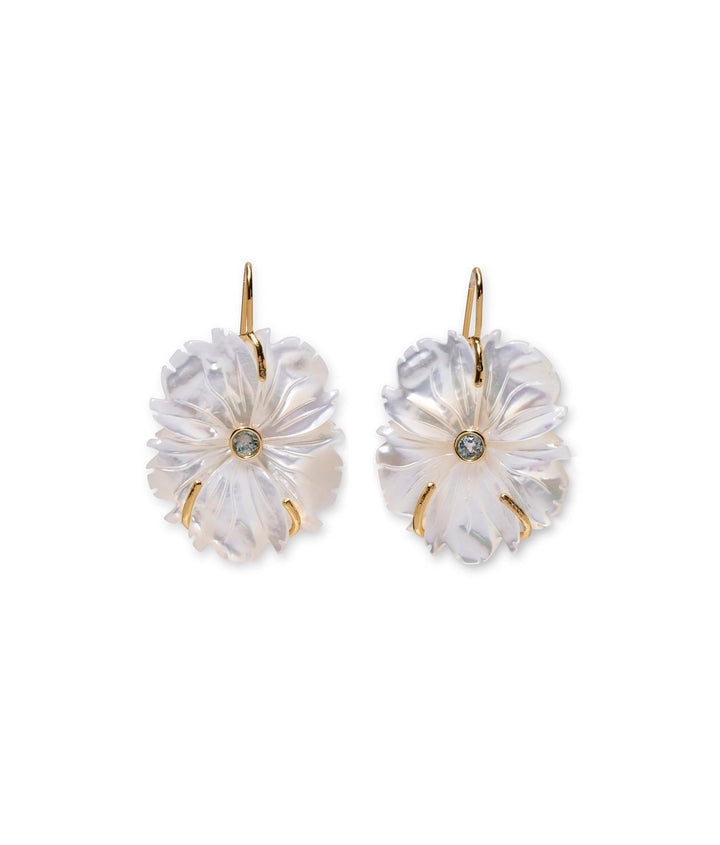 Lizzie Fortunato New Bloom Earrings in Mother-of-Pearl available at Barbara Katz