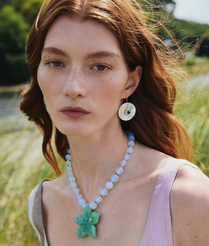 Lizzie Fortunato Taj II Earrings in Sky/Sky Blue available at Barbara Katz