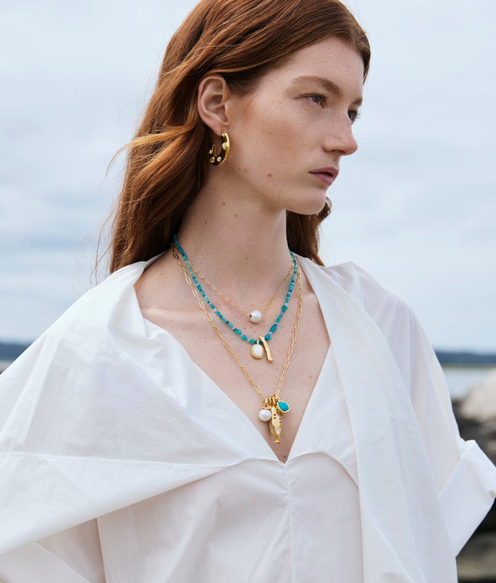 Lizzie Fortunato Sardina Charm Necklace available at Barbara Katz