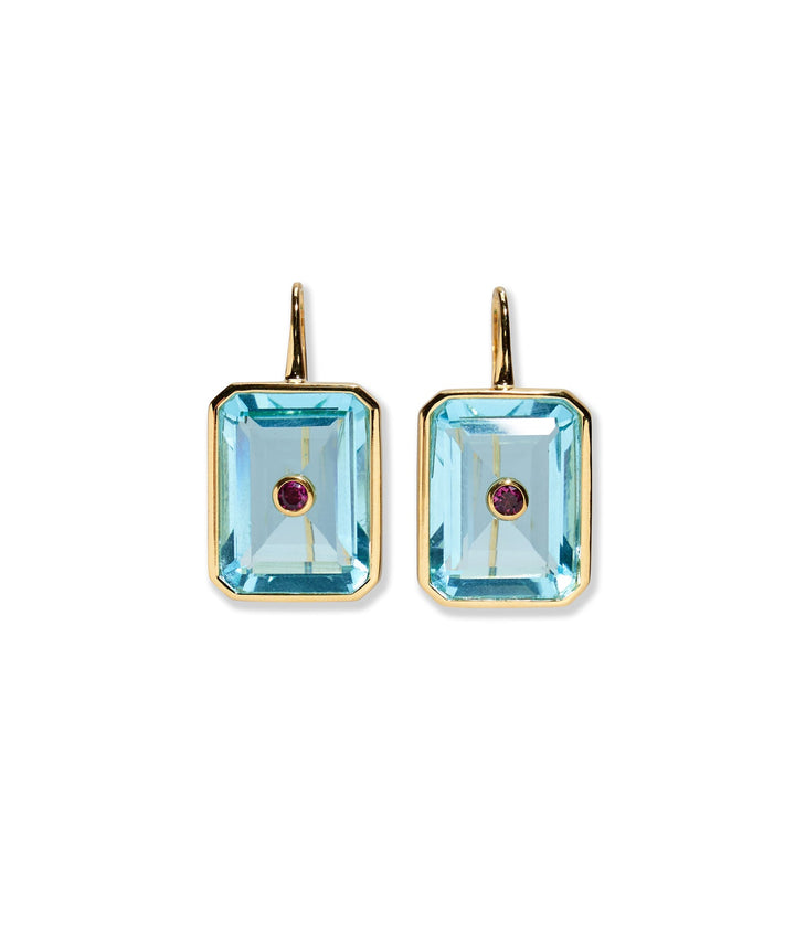 Lizzie Fortunato Tile Earrings in Poolside available at Barbara Katz