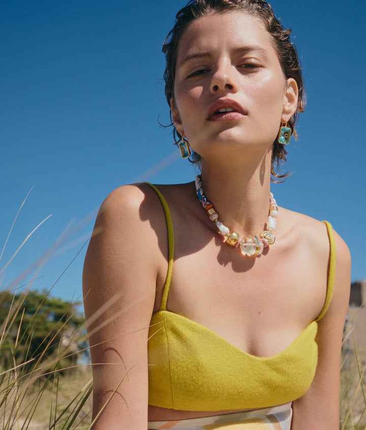 Lizzie Fortunato Tile Earrings in Poolside available at Barbara Katz