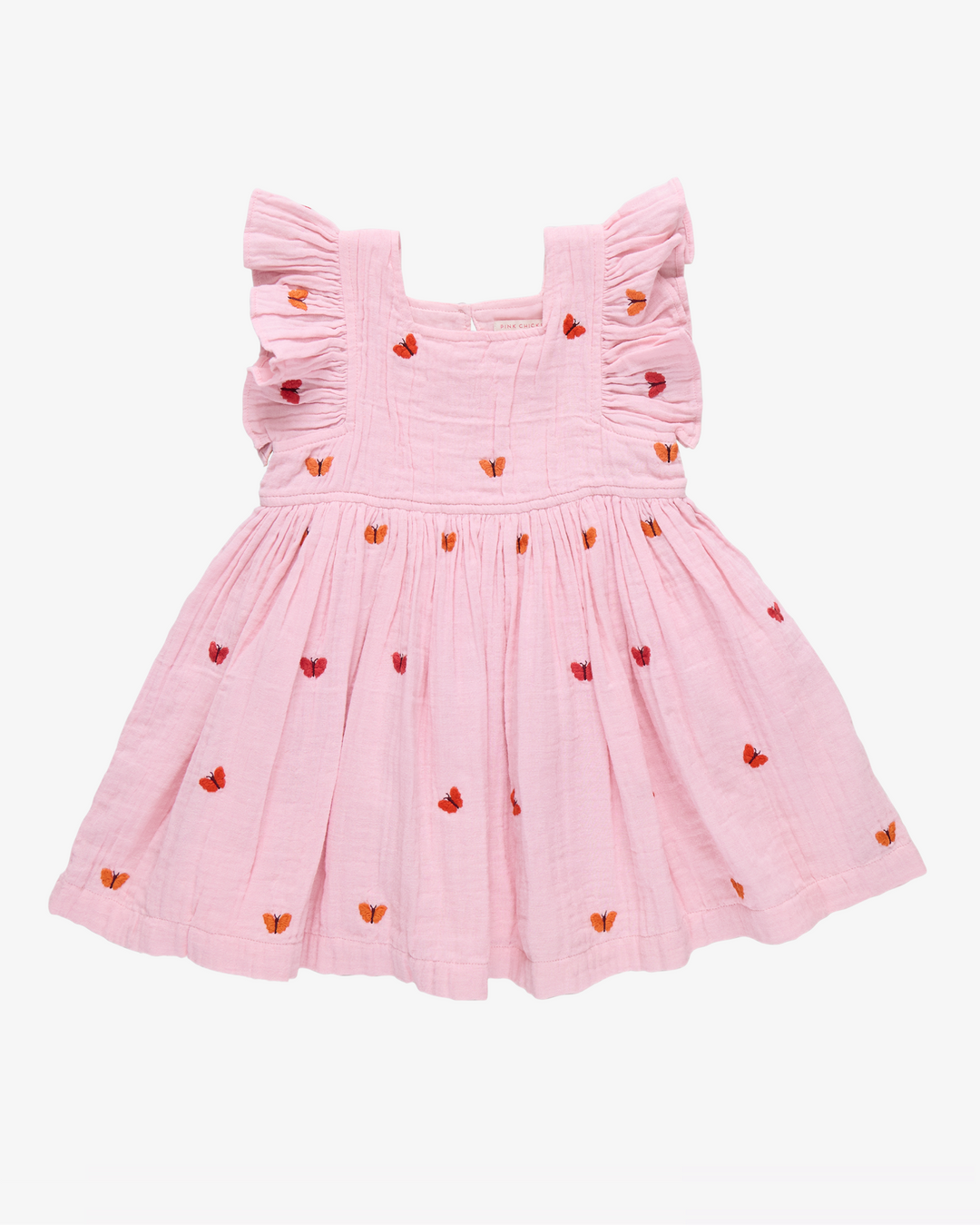 Pink Chicken Girls Elsie Dress - Butterfly Embroidery available at Barbara Katz