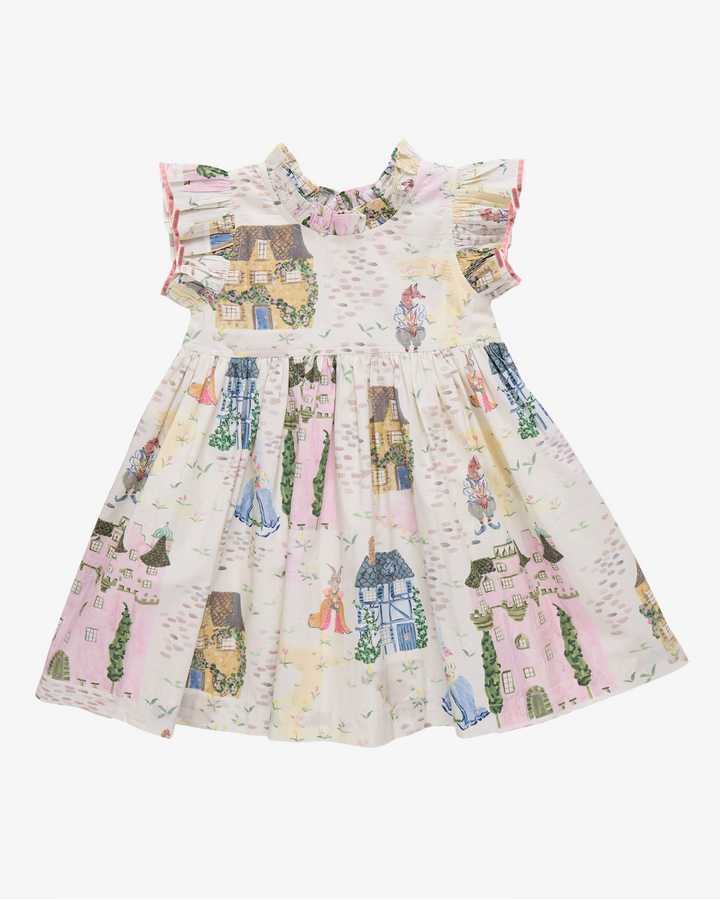 Pink Chicken Girls Jennifer Dress - Whimsical Castle available at Barbara Katz