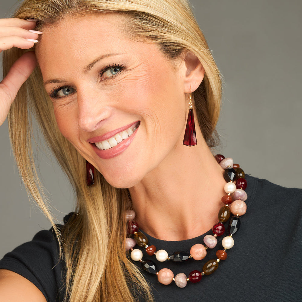 PONO Sandra Necklace in Ruby available at Barbara Katz