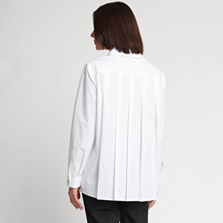 Sara Pleat Back Shirt - White