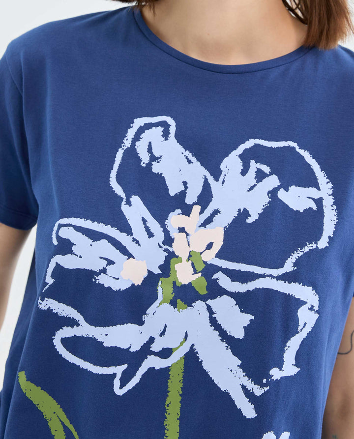 Short Sleeve Flower Tee