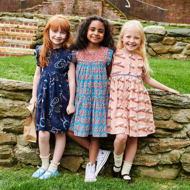 Pink Chicken Girls Jennifer Dress in Tic Tac Toe available at Barbara Katz
