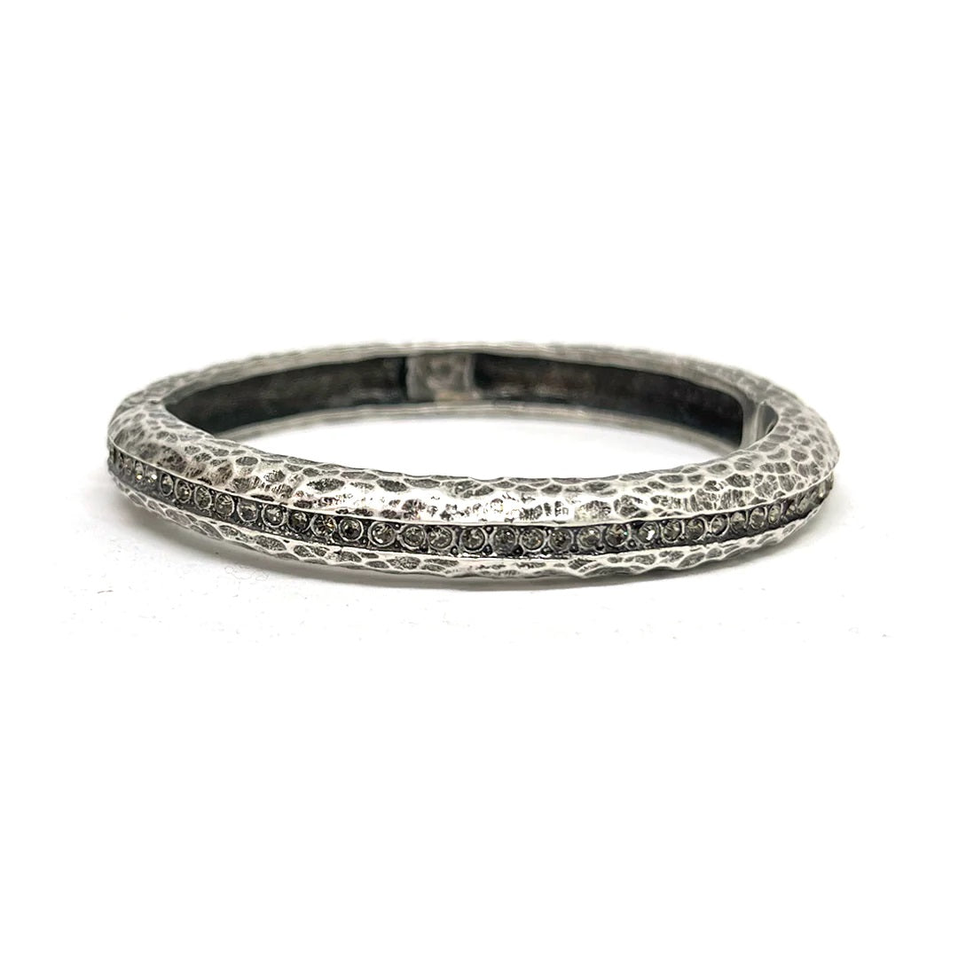Tat2 Silver Thin Bastone Bangle 