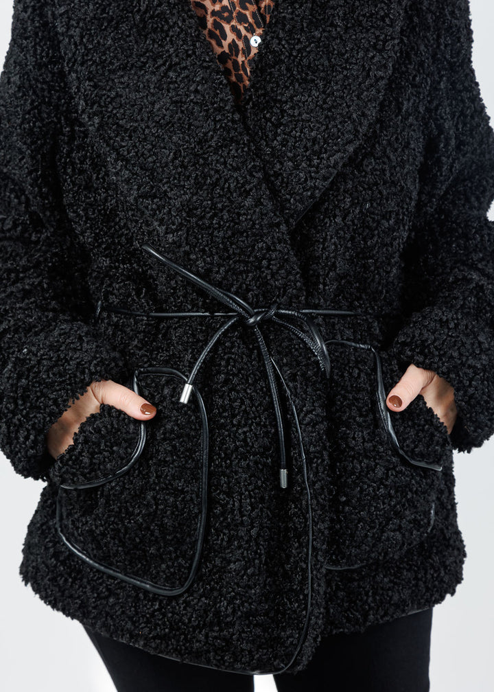 Kimia Tie Waist Jacket - Black