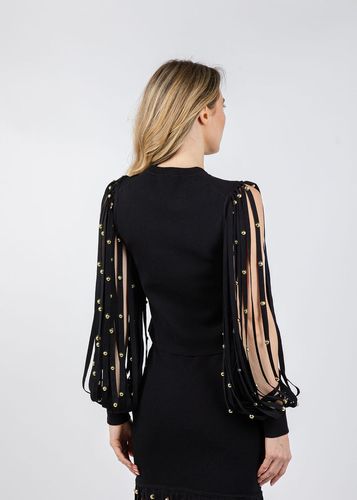 Simkhai Kinney Long Sleeve Top in Black available at Barbara Katz