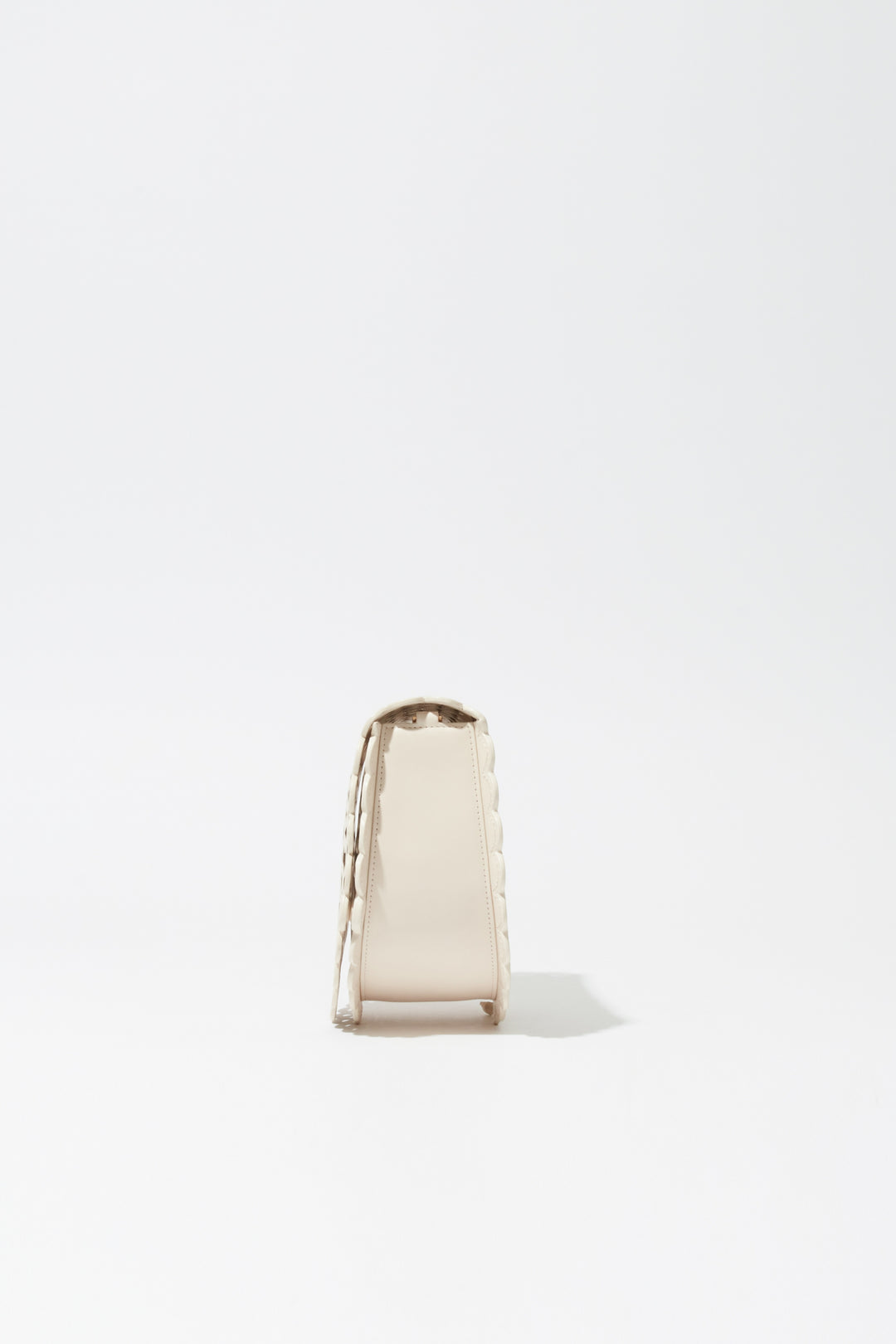 Mccall Laser-Cut Leather Saddle Bag - Cream