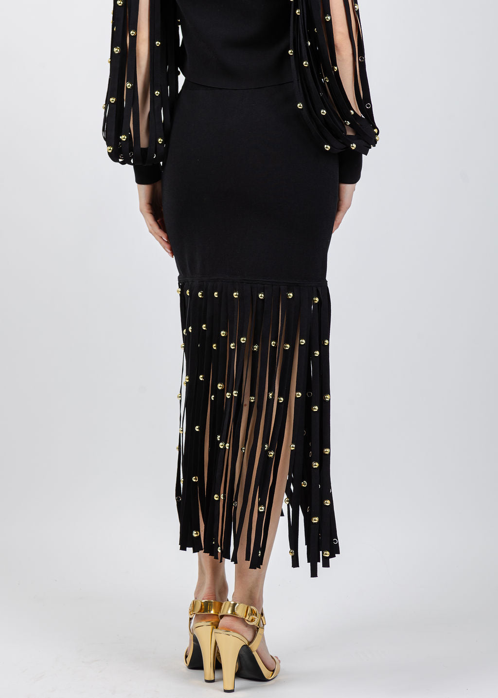 Simkhai Melva Midi Skirt in Black available at Barbara Katz
