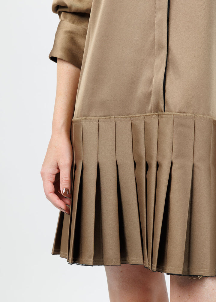 Simkhai Regina Short Sleeve Mini Dress in Bronze Multi available at Barbara Katz
