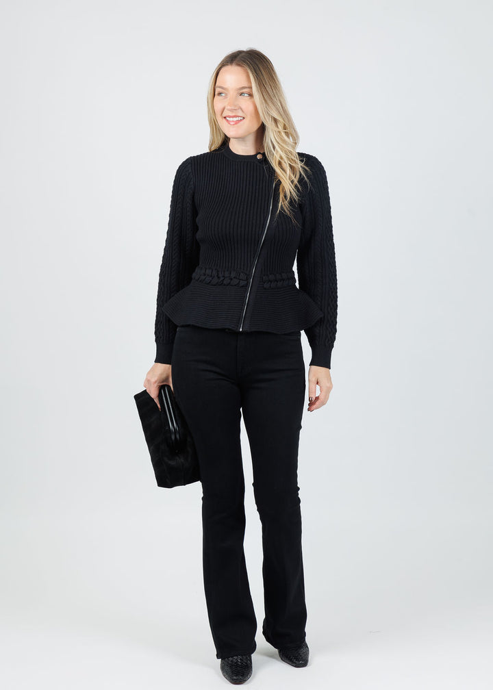 Signature Andi Peplum Jacket - Black