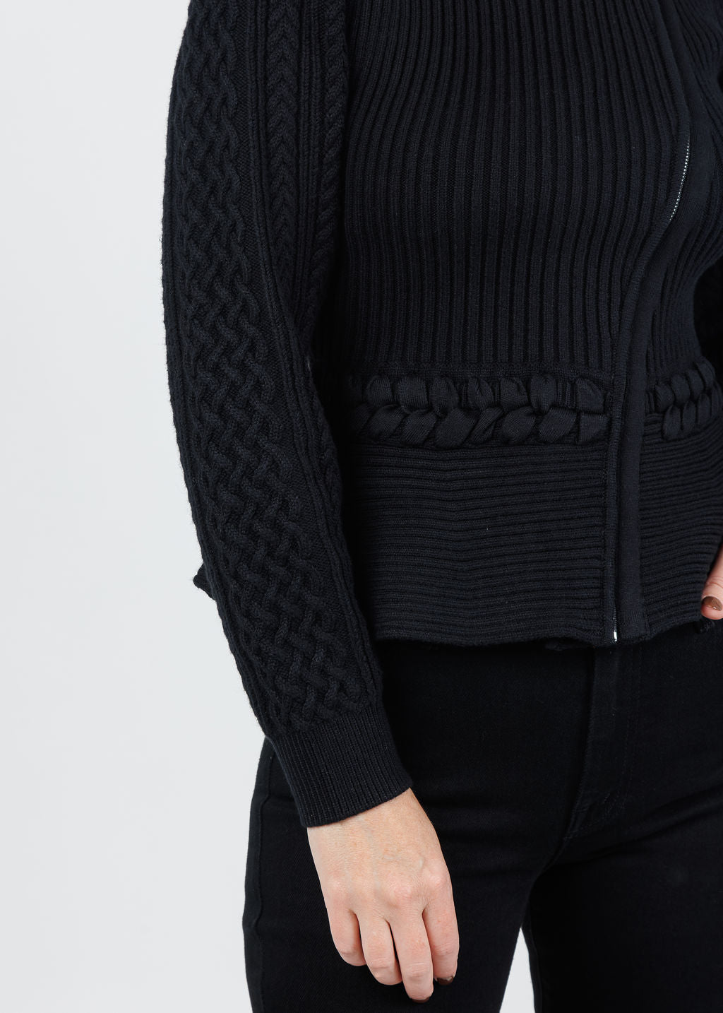 Simkhai Signature Andi Peplum Jacket in Black available at Barbara Katz