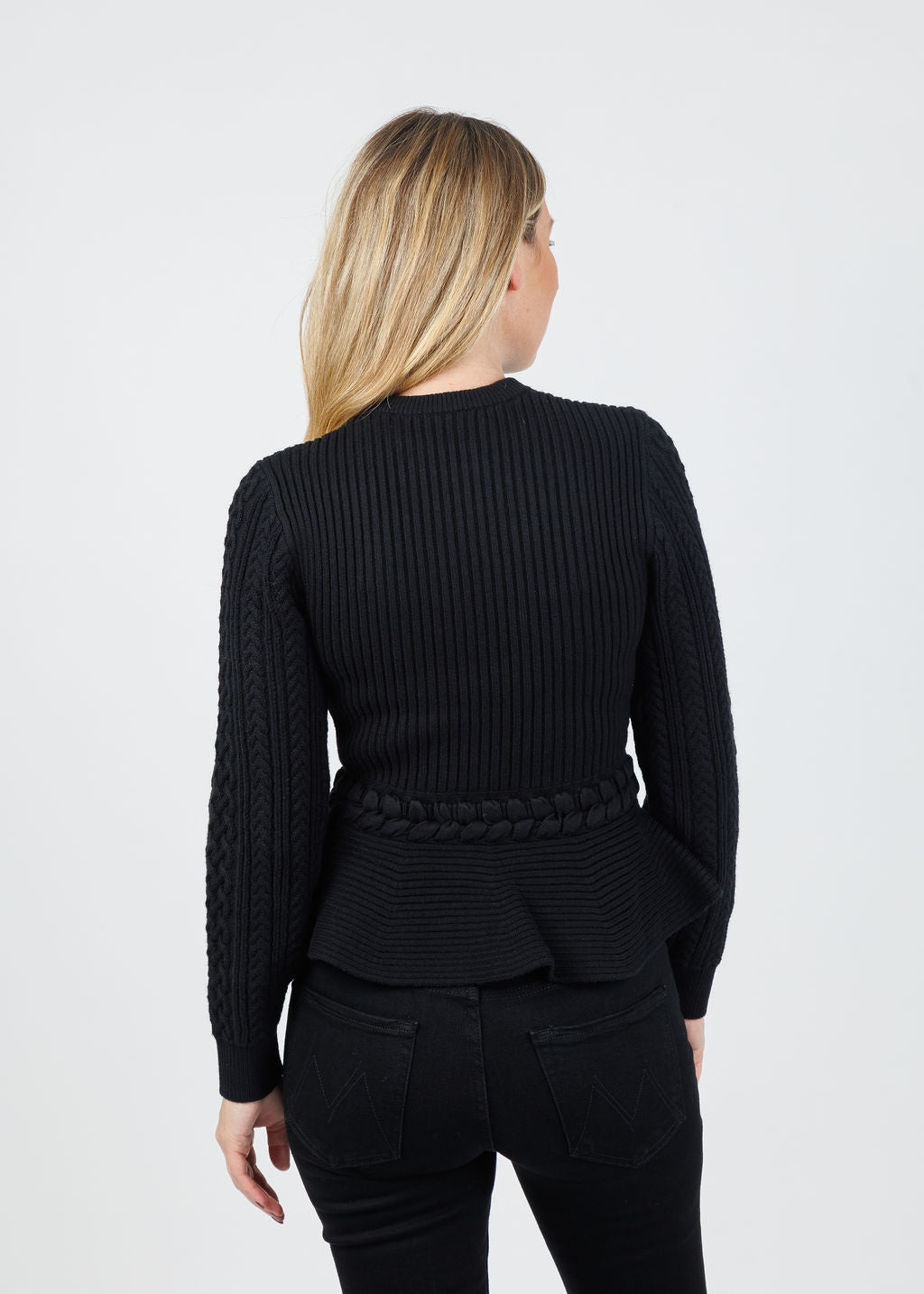 Simkhai Signature Andi Peplum Jacket in Black available at Barbara Katz