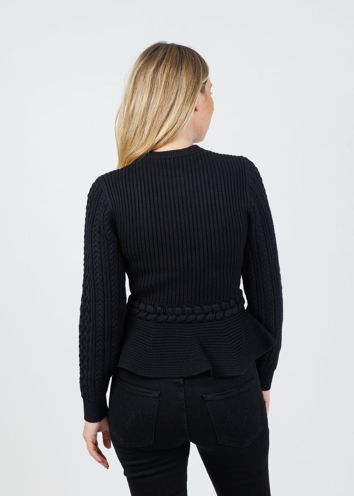 Simkhai Signature Andi Peplum Jacket in Black available at Barbara Katz