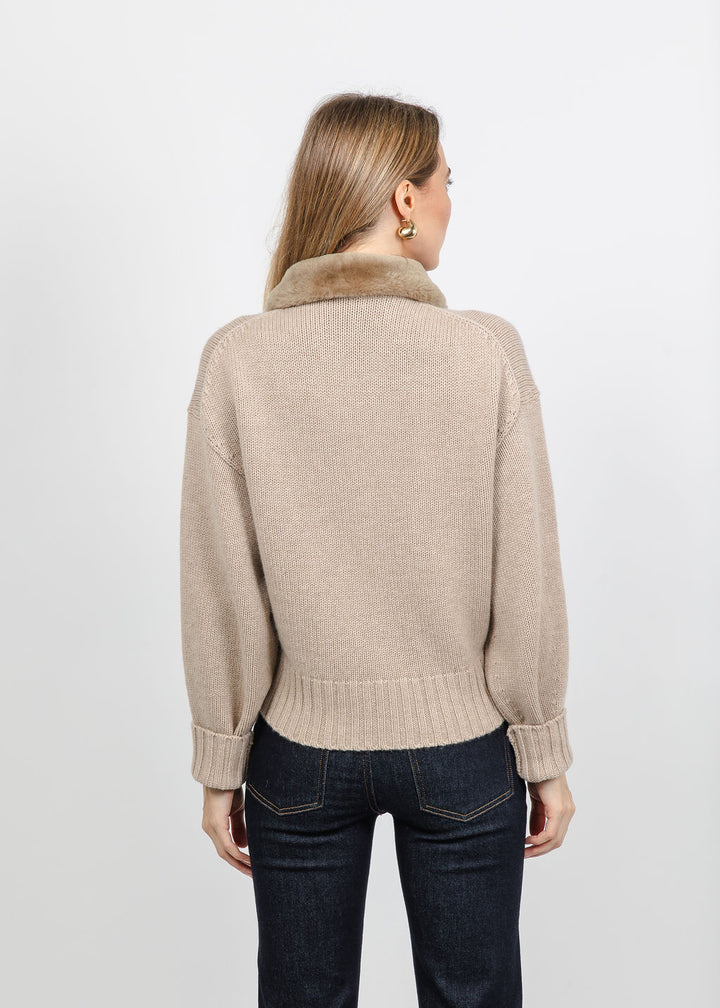 Simkhai Zorina Cardigan in Taupe available at Barbara Katz