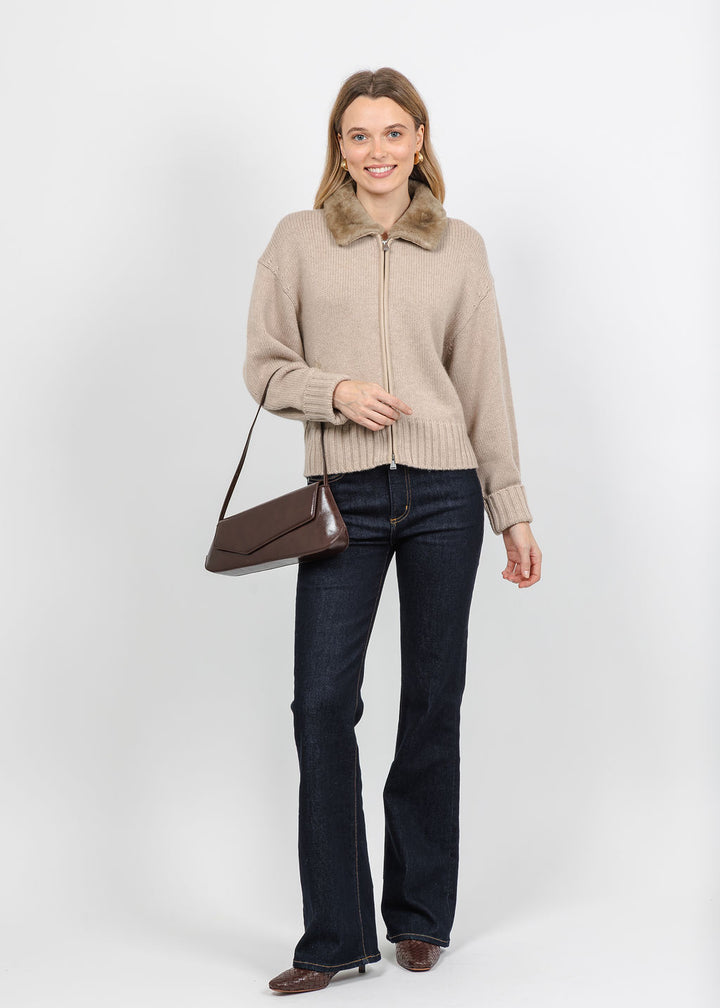 Simkhai Zorina Cardigan in Taupe available at Barbara Katz