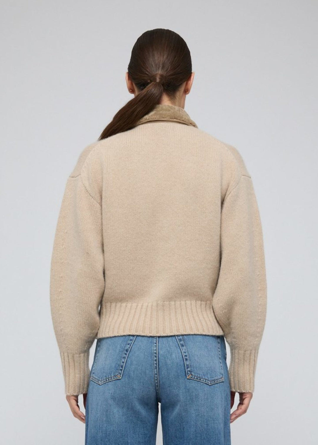 Simkhai Zorina Cardigan in Taupe available at Barbara Katz