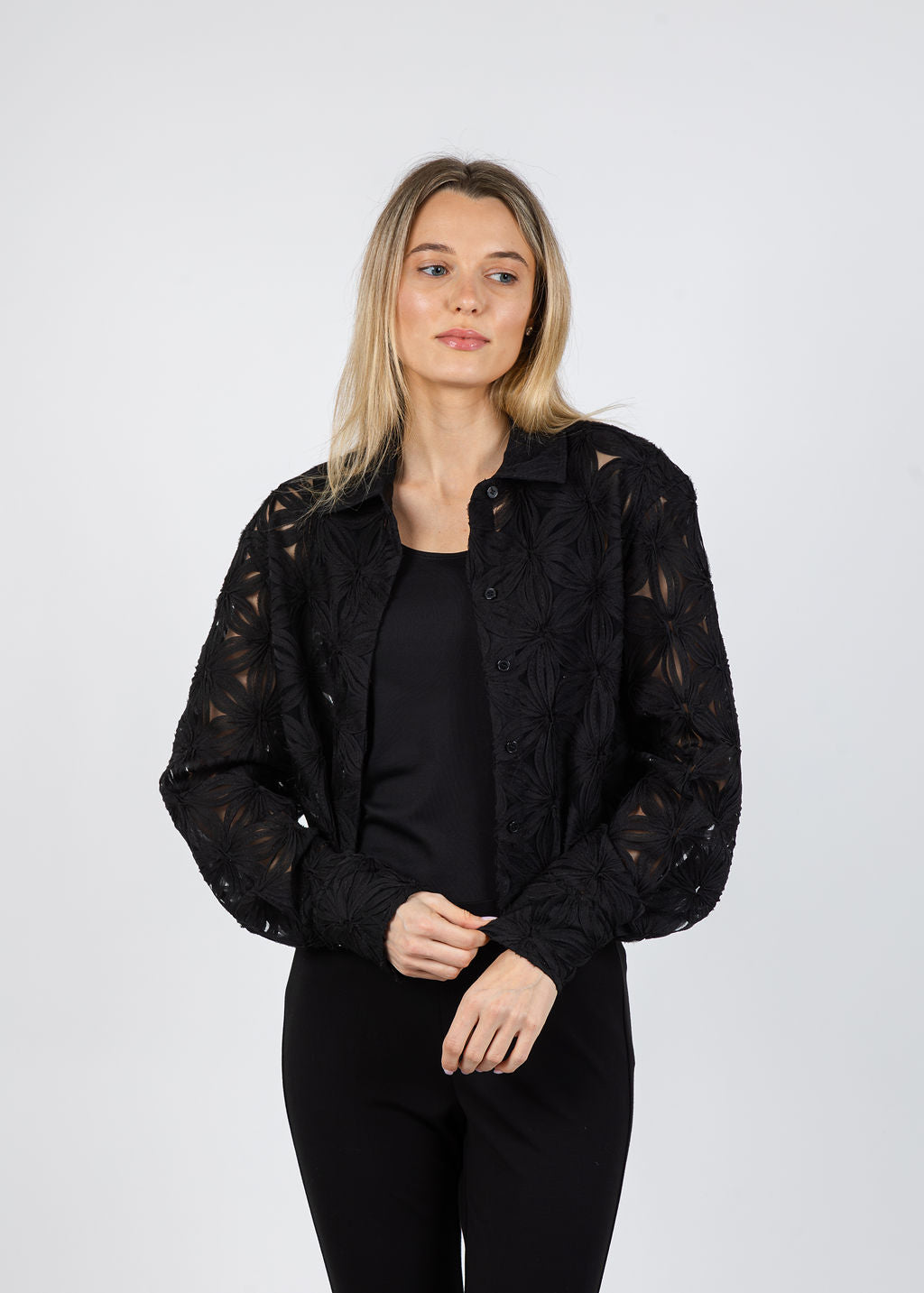 Simkhai Anders Shirt in Black available at Barbara Katz