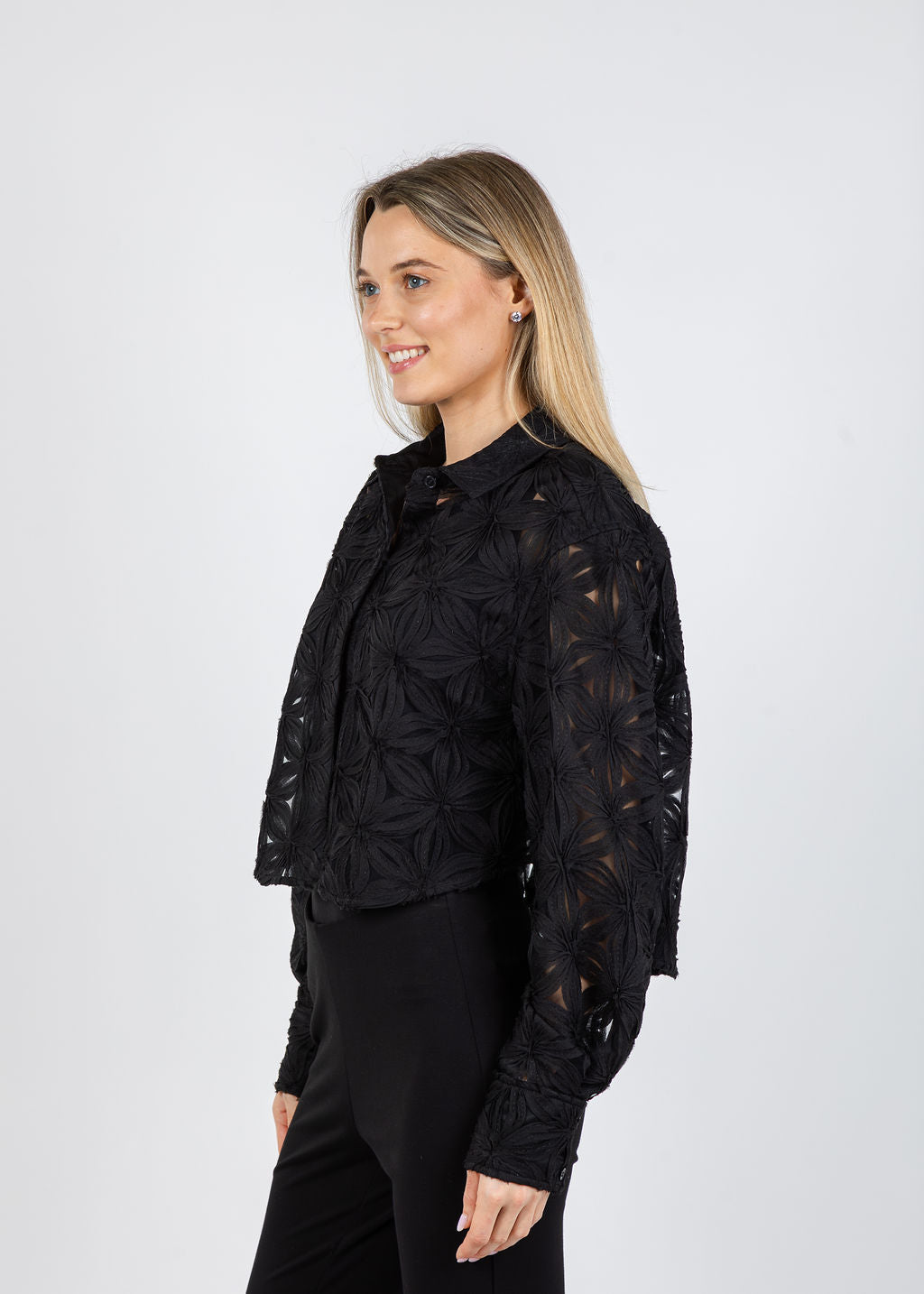 Simkhai Anders Shirt in Black available at Barbara Katz