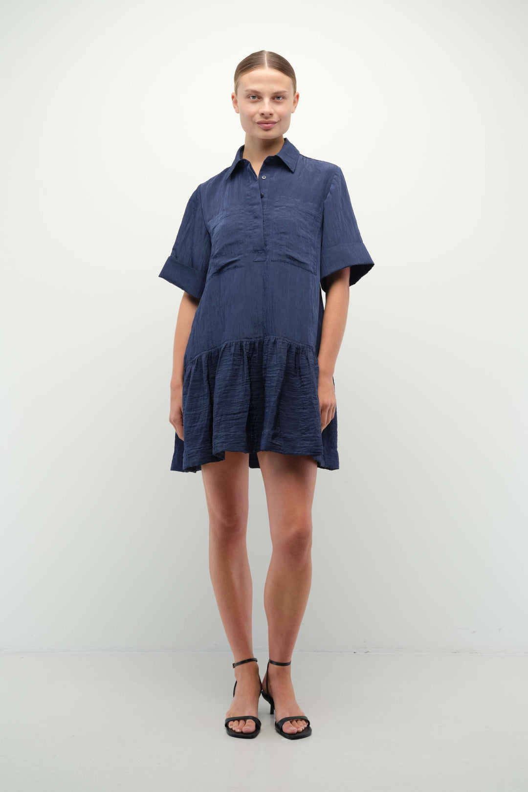 SIMKHAI Women's Cris Mini Shirt Dress - Blue - Size L