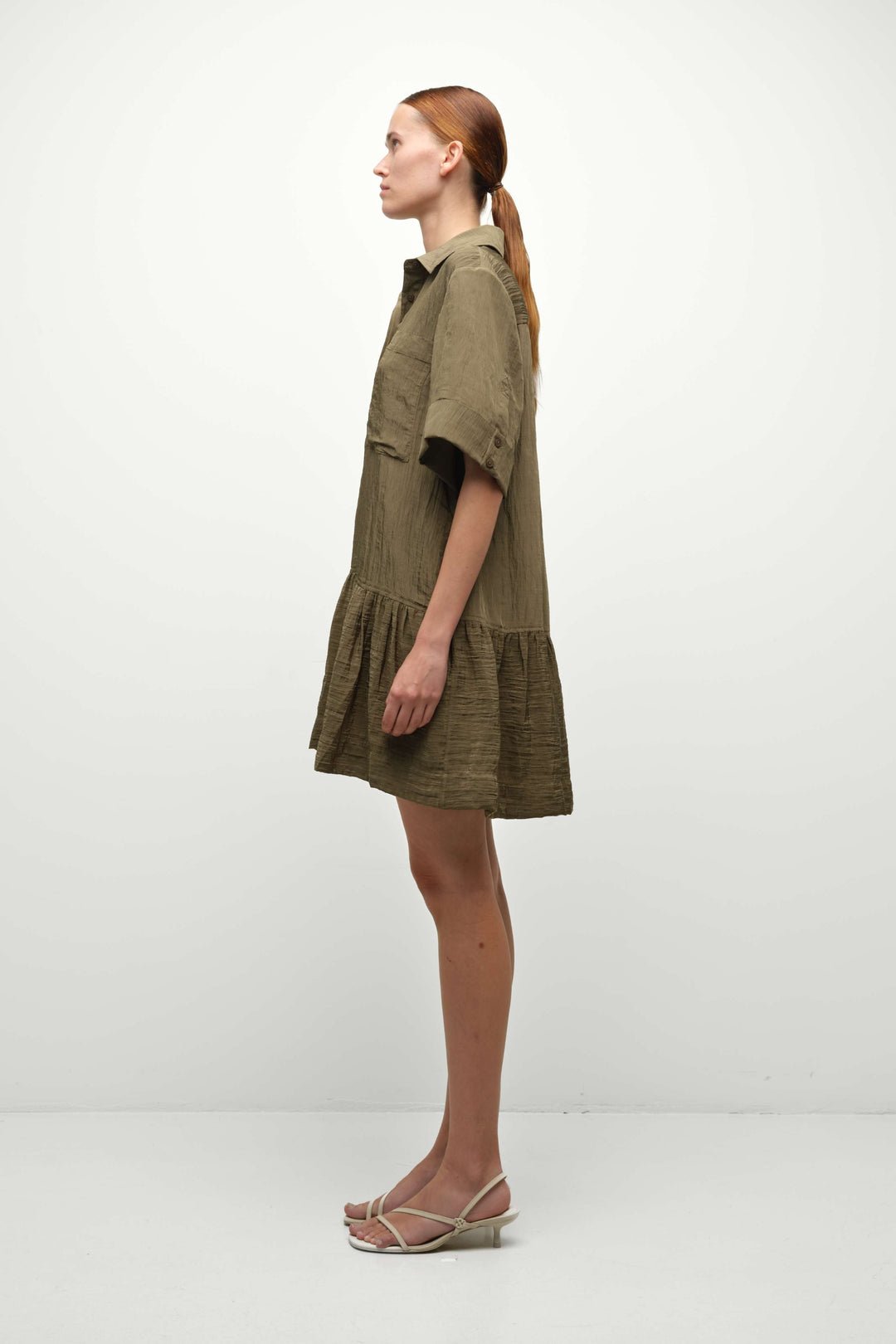simkhai green dress Solia Crochet Fringe Cover-Up in Parakeet-SALE Designer Colour Aldina Midi Dress by SIMKHAI