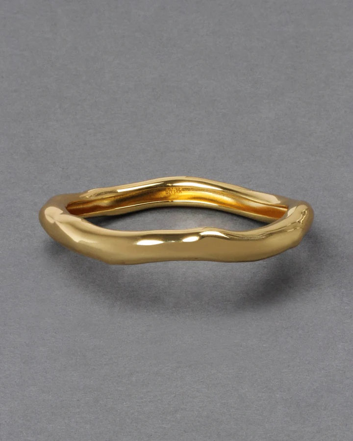 Small Molten Bangle Bracelet - Gold