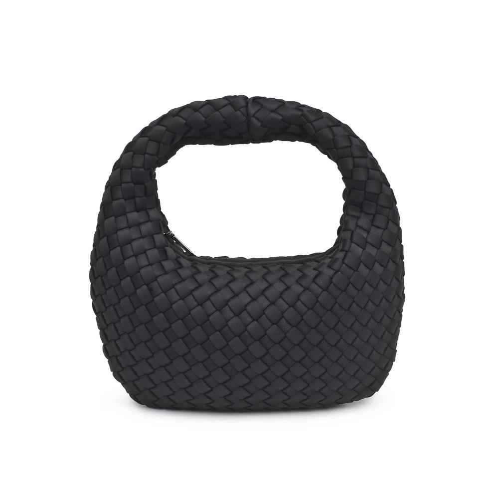 Sol and Selene Dare To Dream Small Woven Neoprene Clutch in Black available at Barbara Katz