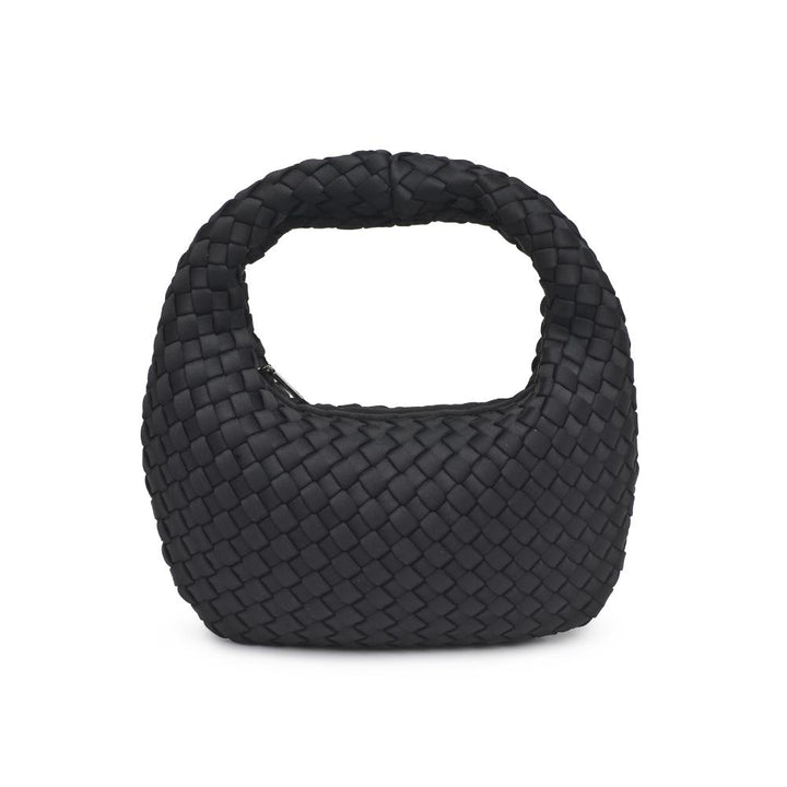 Sol and Selene Dare To Dream Small Woven Neoprene Clutch in Black available at Barbara Katz
