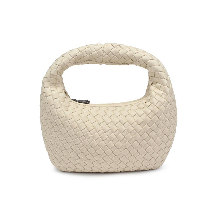 Sol and Selene Dare To Dream Small Woven Neoprene Clutch in Cream available at Barbara Katz