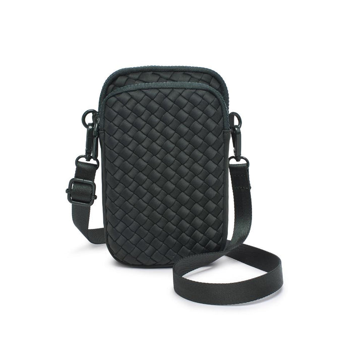 Sol and Selene Divide & Conquer Woven Crossbody Bag in Olive available at Barbara Katz