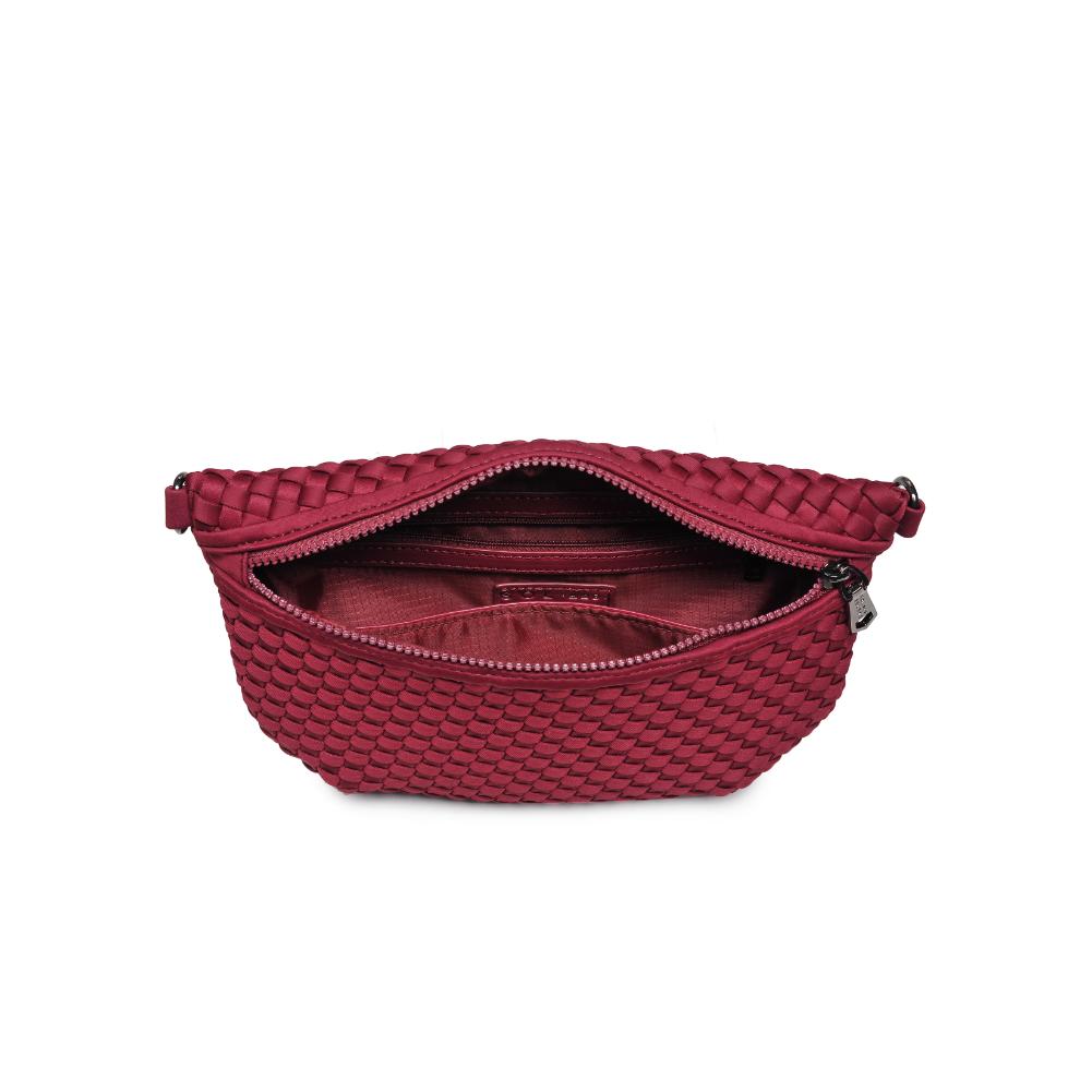 Sol and Selene Ethereal Woven Neoprene Bag in Wine available at Barbara Katz