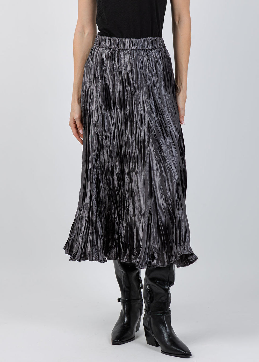 Spanner/Gaby Isla Skirt in Gunmetal available at Barbara Katz