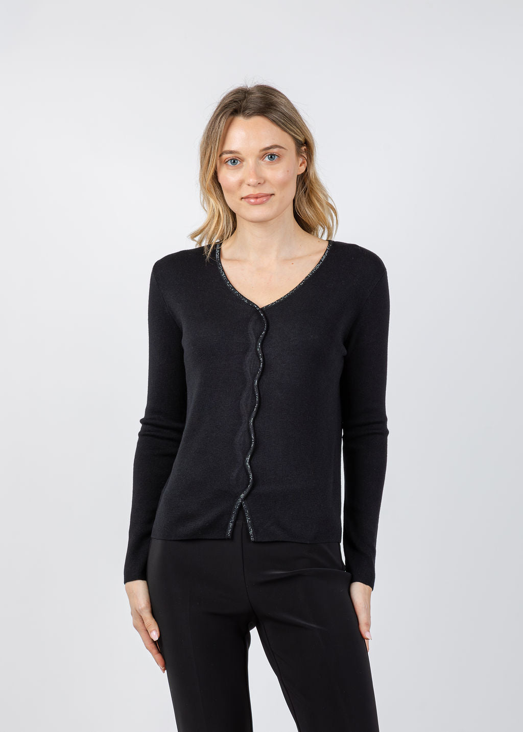 Spanner/Gaby Zara Sparkle Sweater in Black available at Barbara Katz