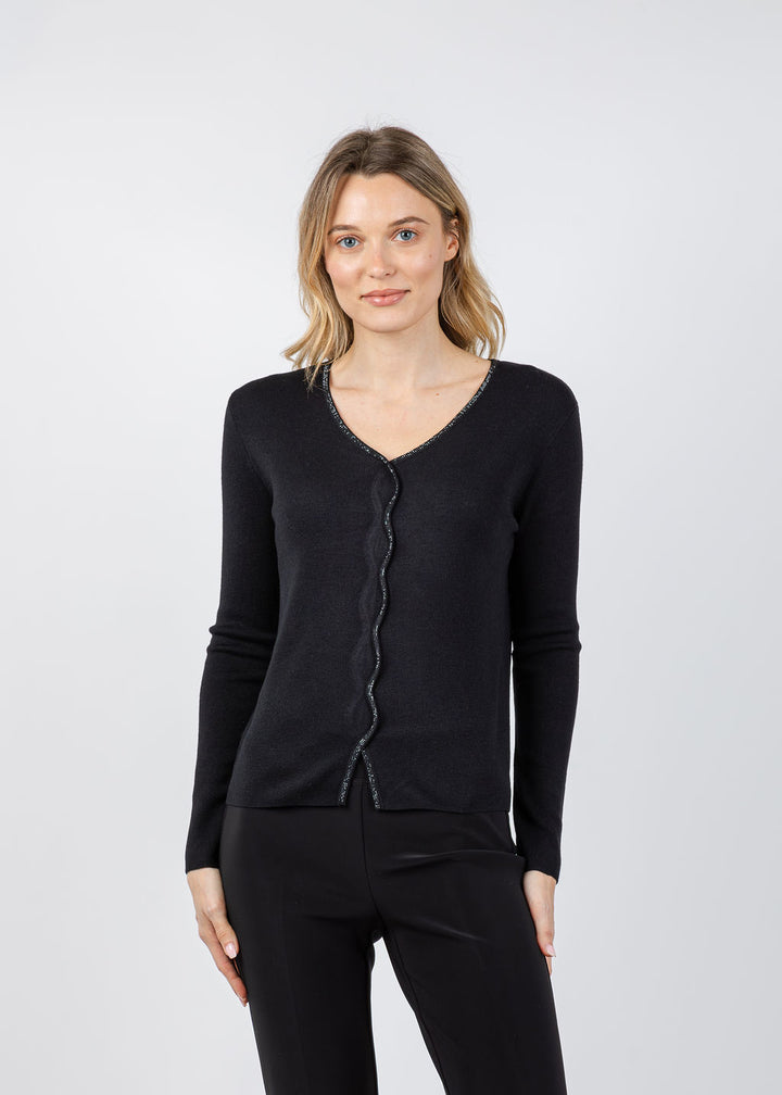 Spanner/Gaby Zara Sparkle Sweater in Black available at Barbara Katz