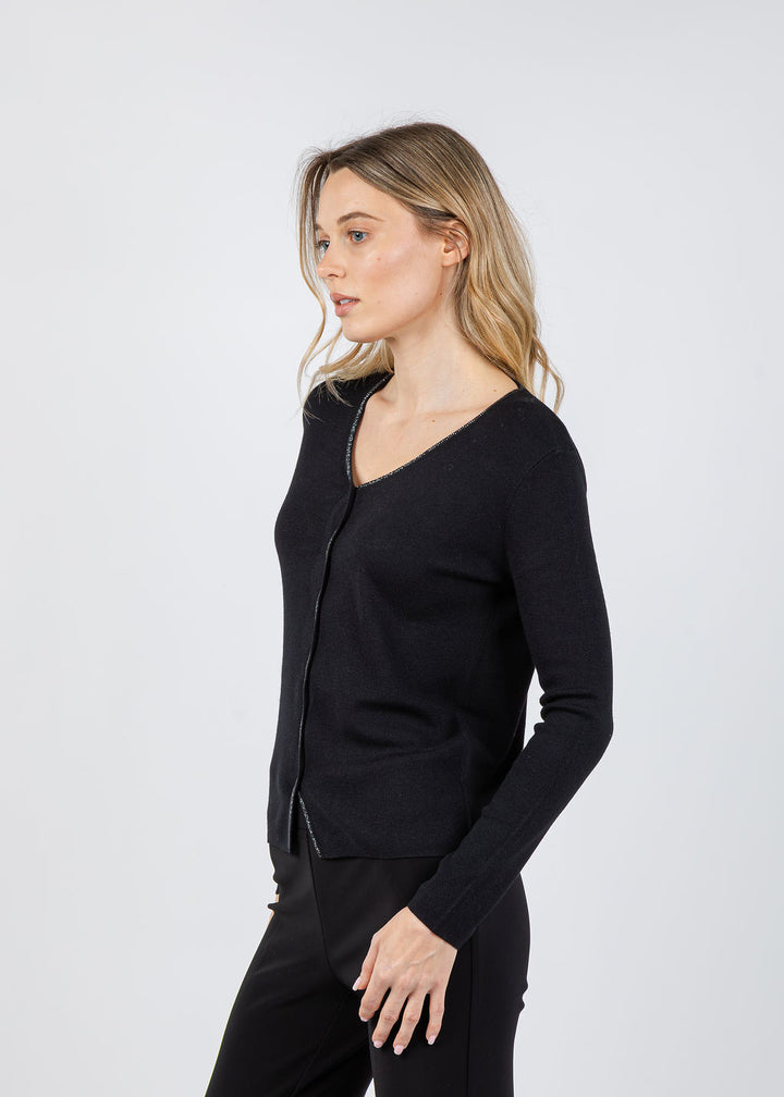 Spanner/Gaby Zara Sparkle Sweater in Black available at Barbara Katz