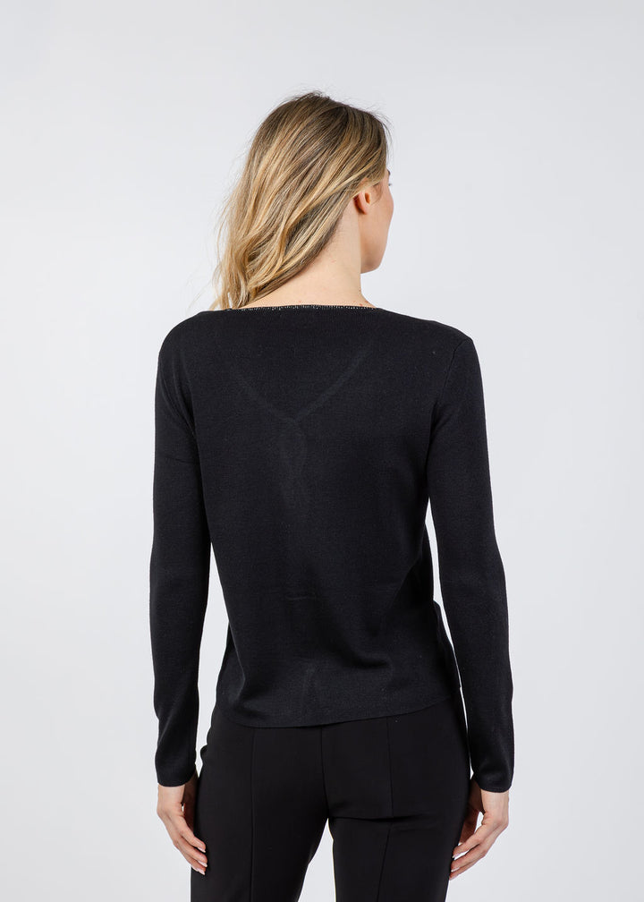 Spanner/Gaby Zara Sparkle Sweater in Black available at Barbara Katz